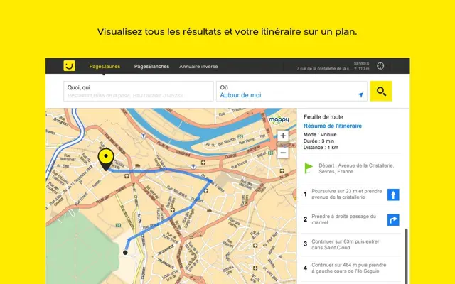 PagesJaunes Tablette android App screenshot 1